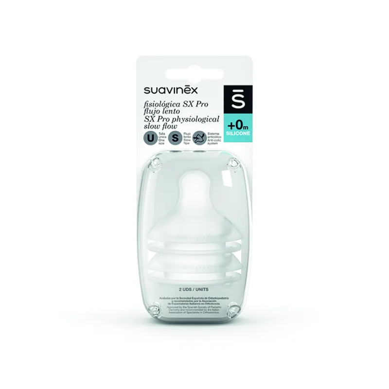 SUAVINEX S FYZIOLOGICKÁ SAVIČKA SF 2 ks