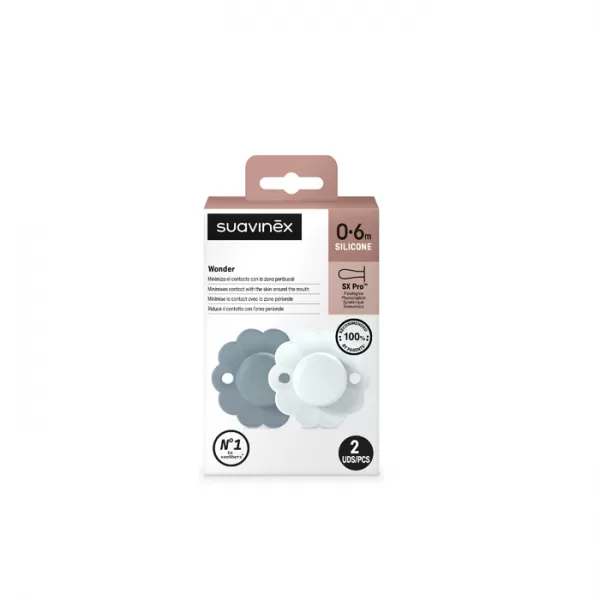 SUAVINEX Dudlík SX PRO fyziologický 2 KS WONDER 0/6m