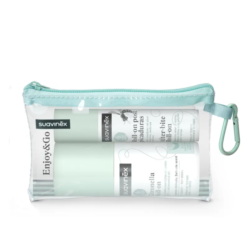 SUAVINEX Set v praktické taštičce - repelent + kulička po kousnutí 50+15 ml