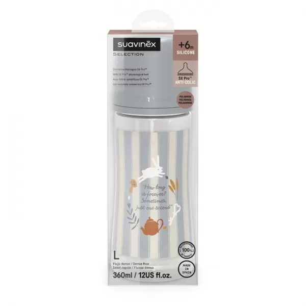 SUAVINEX Kojenecká láhev WONDERLAND 360ml FYZIOL PRŮTOK L