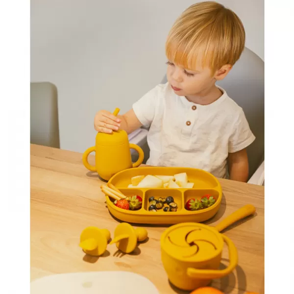 INTERBABY Lahvička s brčkem SILIKONOVÁ