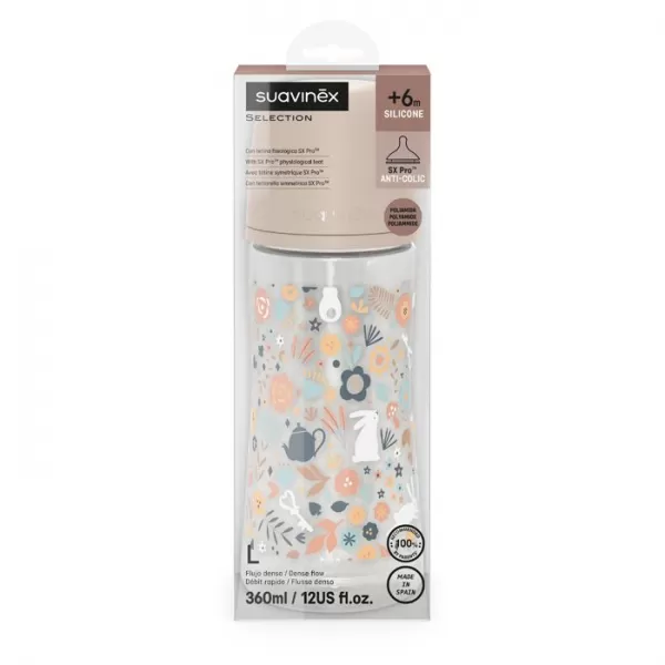 SUAVINEX Kojenecká láhev WONDERLAND 360ml FYZIOL PRŮTOK L