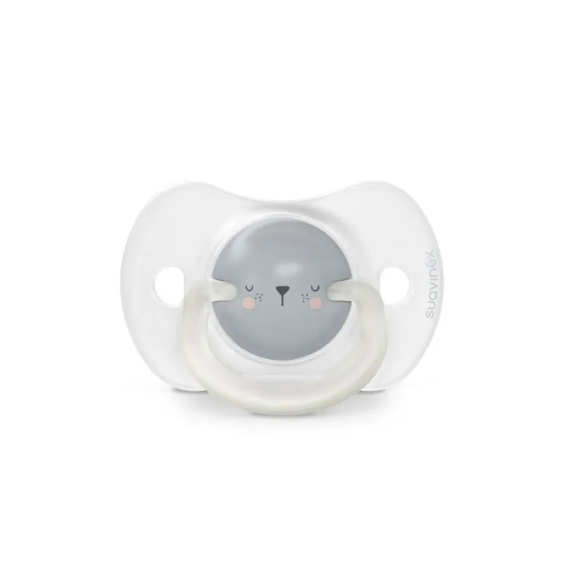 SUAVINEX Šidítko DEN&NOC fyziologické silikon 0-6 m - 2 ks