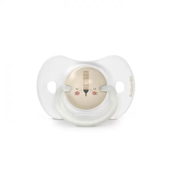 SUAVINEX Šidítko DEN&NOC fyziologické silikon 0-6 m - 2 ks