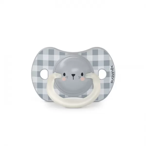 SUAVINEX Šidítko DEN&NOC fyziologické silikon 0-6 m - 2 ks