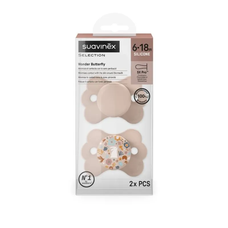 SUAVINEX Dudlík SX PRO fyziologický 2 ks WONDERLAND 6/18m