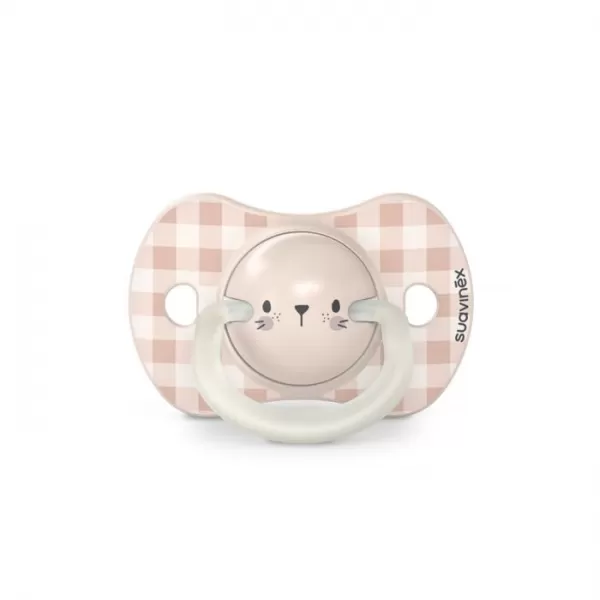 SUAVINEX Šidítko DEN&NOC fyziologické silikon 0-6 m - 2 ks