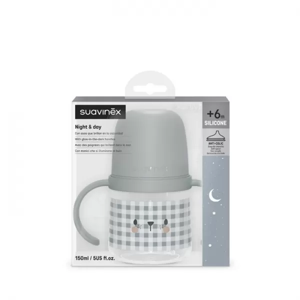 SUAVINEX První láhev s oušky DEN&NOC 150 ml