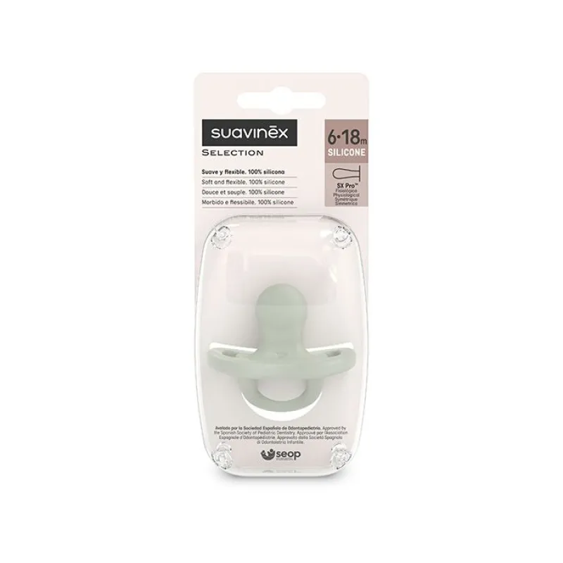 SUAVINEX ŠIDÍTKO fyziologické SILIKON 6-18m SX PRO - COLOUR ESSENCE