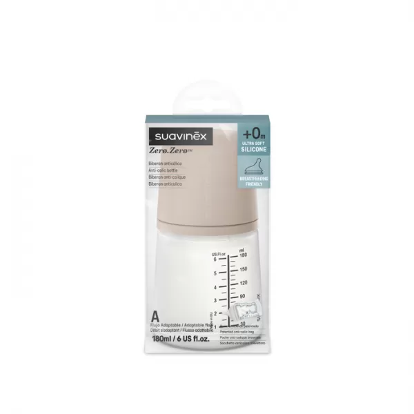 SUAVINEX ZERO ZERO MEDIUM anti-koliková láhev 180 ml A