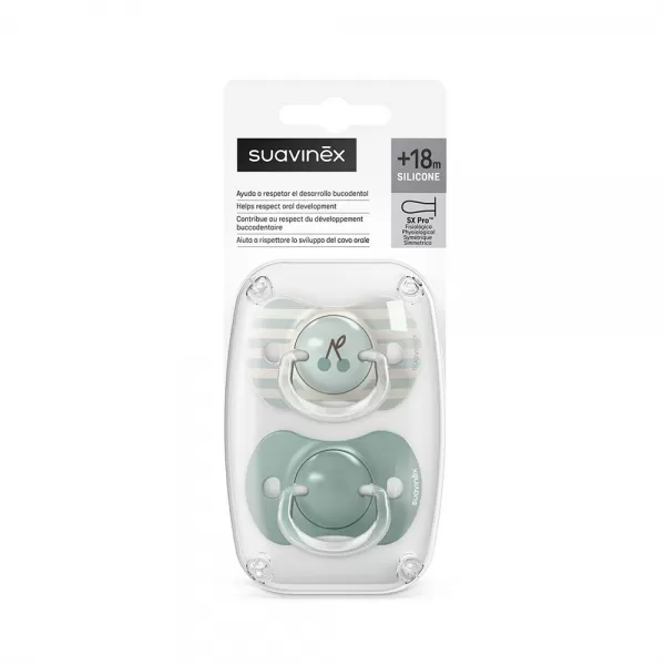 SUAVINEX Dudlík SX PRO fyziologický BIRDIES +18m 2 ks