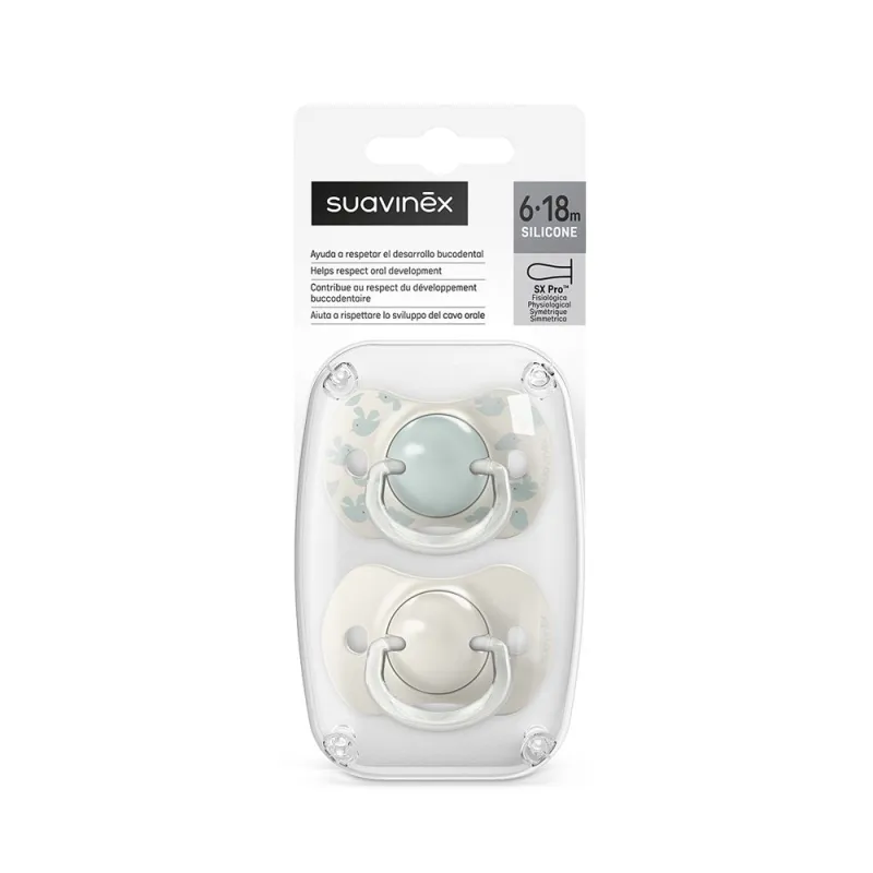 SUAVINEX Dudlík SX PRO fyziologický BIRDIES 6/18m 2 ks