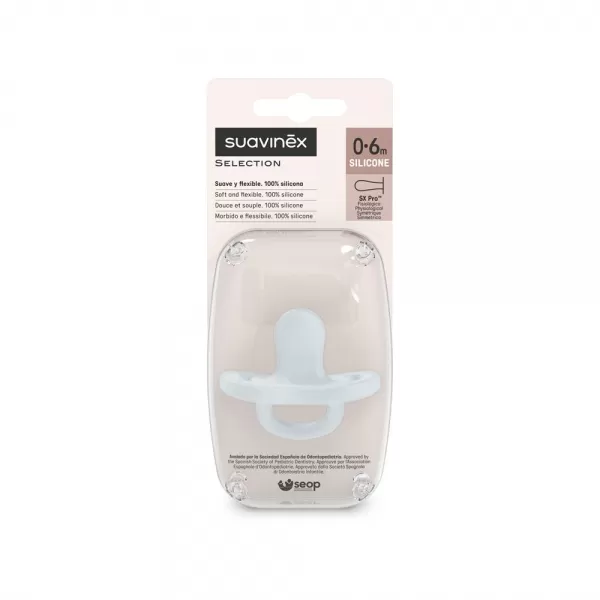SUAVINEX ŠIDÍTKO fyziologické SILIKON 0-6m SX PRO - COLOUR ESSENCE