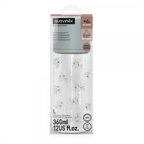 SUAVINEX Kojenecká láhev POETRY 360ml FYZIOL PRŮTOK L