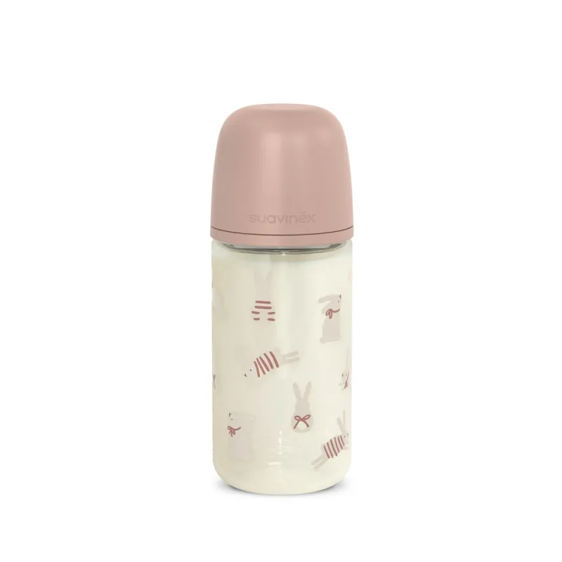 SUAVINEX Láhev sklo WONDERLAND 240 ml fyziologická SX PRO +3 MF