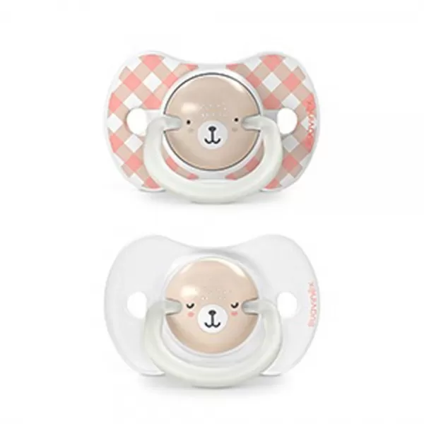 SUAVINEX Šidítko DEN&NOC fyziologické silikon WILD & FREE 6-18 m - 2 ks