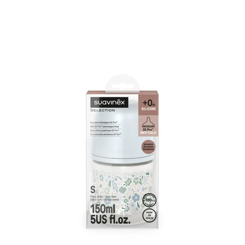 SUAVINEX | Kojenecká láhev WONDERLAND NEW 150ml FYZIOL PRŮTOK S