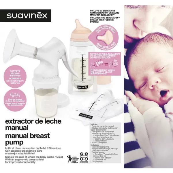 Suavinex MANUÁLNÍ ODSÁVAČKA MATEŘSKÉHO MLÉKA ZERO ZERO