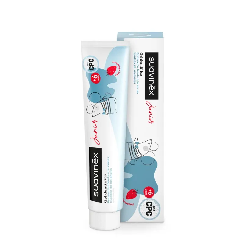 SUAVINEX Dětská zubní pasta JUNIOR s jahodovou příchutí - 75 ml