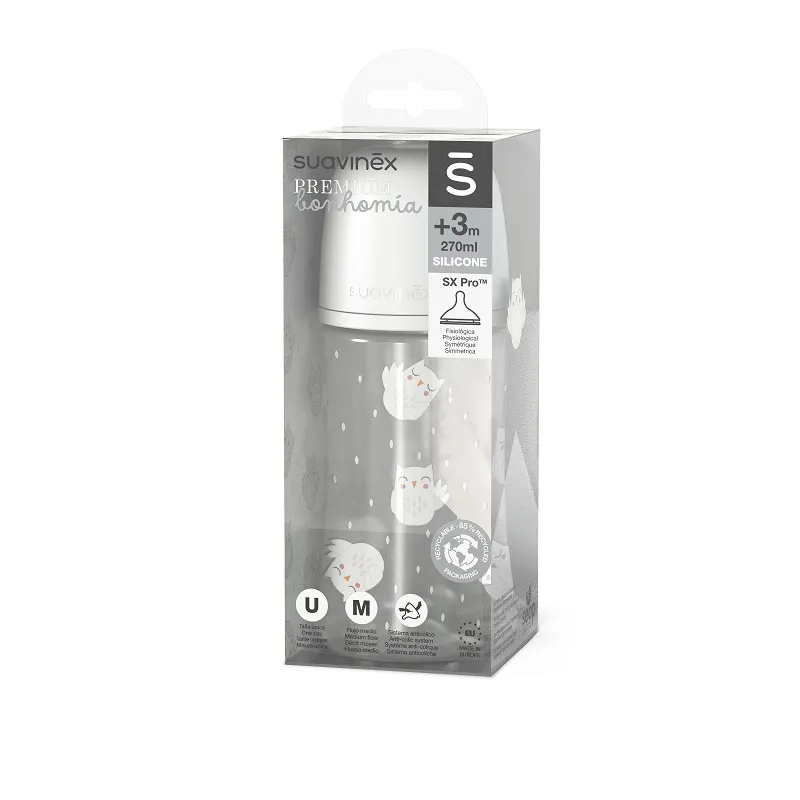 SUAVINEX LÁHEV BONHOMIA 270 ml fyziologická SX PRO +3 MF