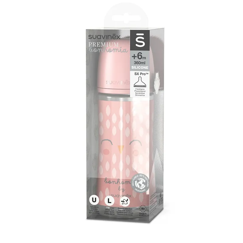 SUAVINEX LÁHEV BONHOMIA 360 ml fyziologická SX PRO +6 LF