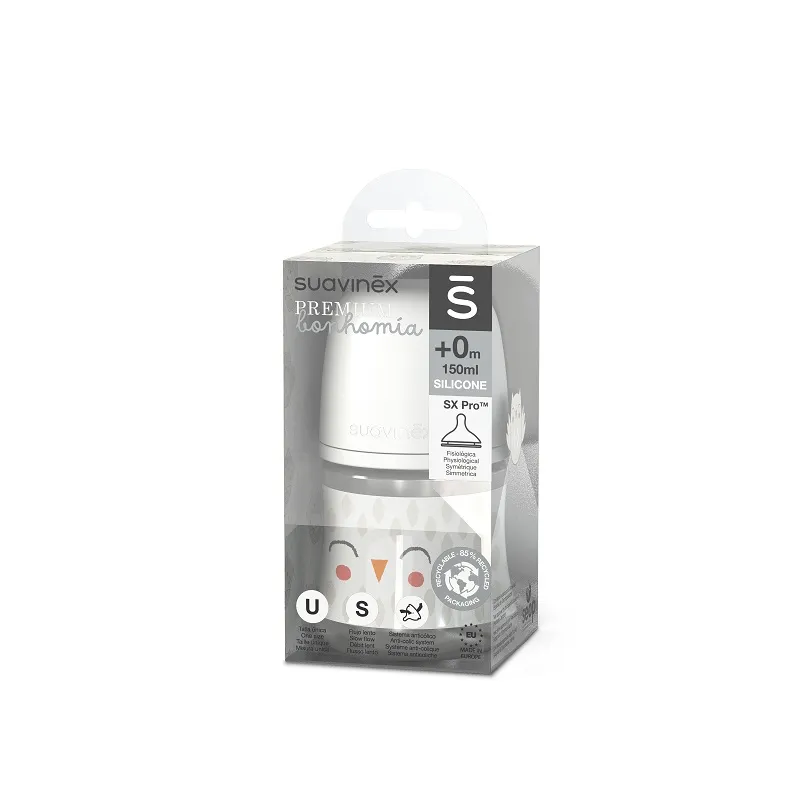 SUAVINEX Láhev BONHOMIA 150 ml fyziologická SX PRO +0 SF