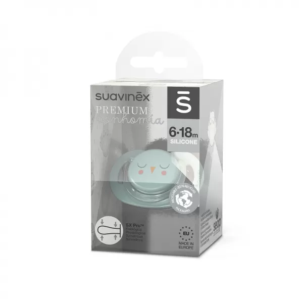 SUAVINEX Dudlík fyziologický BONHOMIA 6/18 m