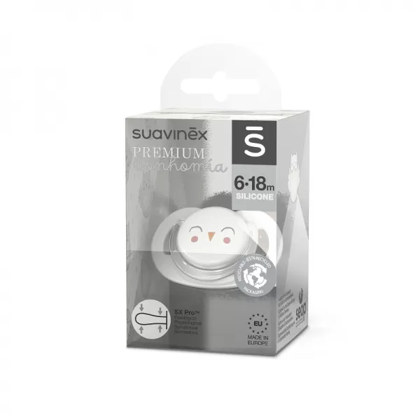 SUAVINEX Dudlík fyziologický BONHOMIA 6/18 m